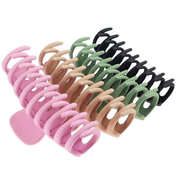 TOCESS Big Hair Claw Clips 4 Inch Nonslip Large Claw Clips för