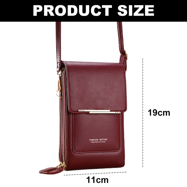 PU touch-screen mobile phone bag female little slung cute