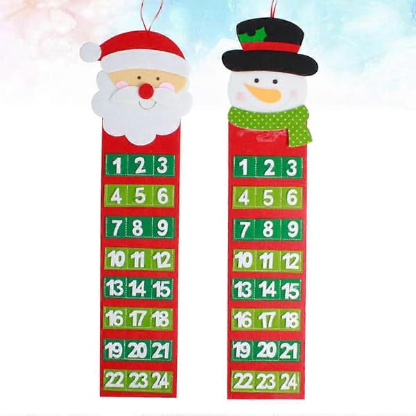 Julkalender-hängsmycke för dekoration, 2 st julgransprydnader