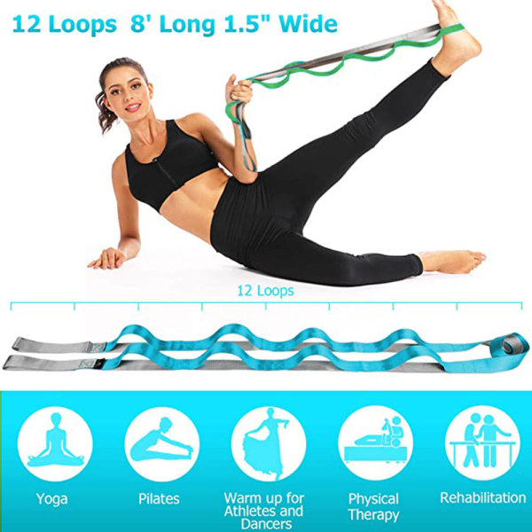 Yogastrop, ikke-elastiske strækbånd til træning, fysisk