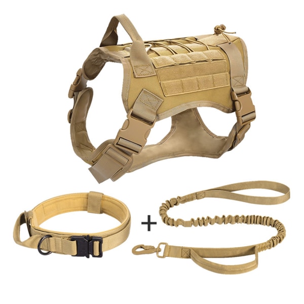 Koiran valjaat Military Dog Vest -pantahihna, jossa on pussi ja