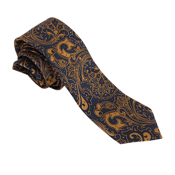 Herreslipssett Klassisk mønster Business Casual Slips Halsslips Bryllupsfest Bursdagsslips Gaveeske Sett