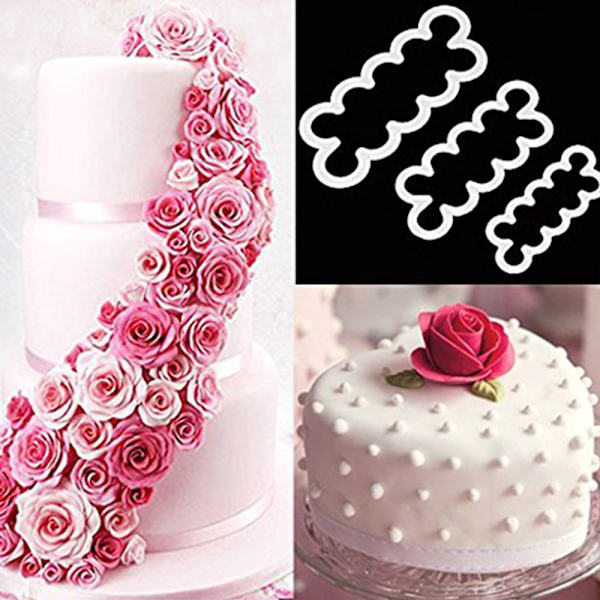 Rose Cutter Fondant, Blomster Cookie Cutter, Kageform Bageform