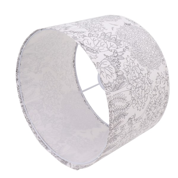 2 sæt PVC trommeskærme 11,8 x 11,8 x 7,8 tommer moderne enkel træmønster bordlampe skærm til soveværelse