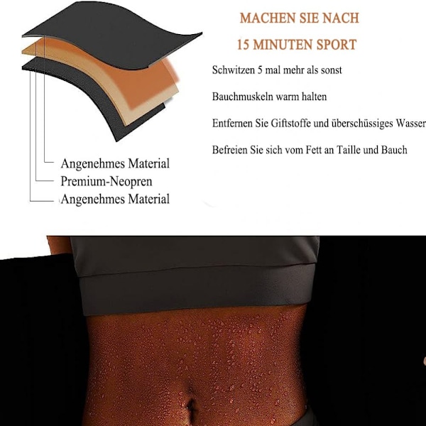 Midjetränare för kvinnor bastubälte mageomslag plus size