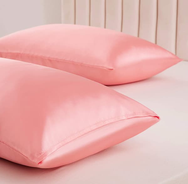 2-pack Satinkuddfodral för hår och hud, satinkuddfodral med kuvertstängning