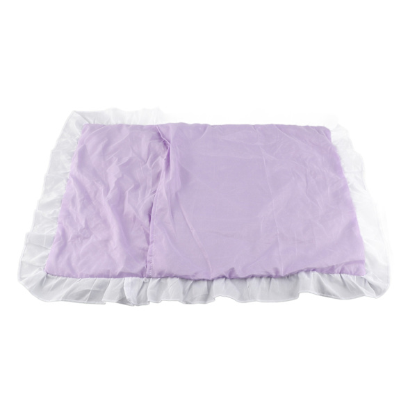 Ruffles-tyynyliinat opiskelijoille, yksiväriset, hengittävät, ihanat tyynyliinat asuntolaan, makuuhuoneeseen, violetti 48x74cm/18.9x29.1in