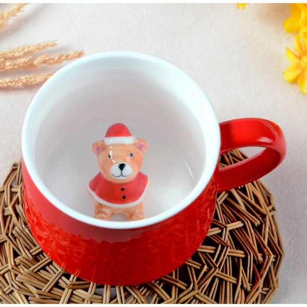 Jul Mugg Kaffe Mjölk Frukost Mugg Snowman Santa Claus