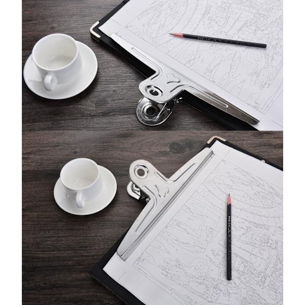 Ekstra Store Bulldog Clips, Coideal 2 Pak 30cm Rustfrit Stål Jumbo Gigant Binder Clips Papir Klemmer Holder til Tegnebræt, Kunst, Lærere, Hjem