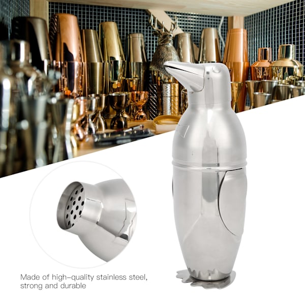 Cocktail Shaker Classic Retro Ruostumaton Teräs 500ml Kapasiteetti Ammattimaiset Työkalut Ammattimaisille Baarimikoille Aloittelijoille