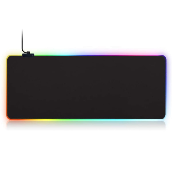 RGB-spelmusmatta, 8 belysningslägen, halkfri gummibas,
