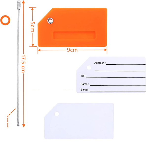 Bagageetiketter i silikon, unik design med integritetsskydd för snabb identifiering av bagage, moderiktig dekor för reseentusiaster (4-pack)