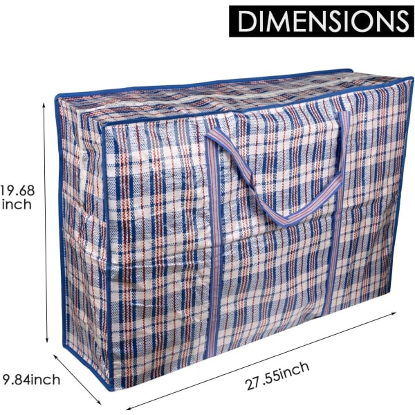 Lot de 2 Sac de Rangement, Sac Rangement Vêtements Grande CapacitéSacs de Déménagement avec Fermeture à Glissière pour le Linge, les