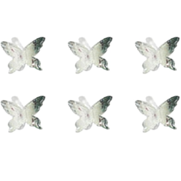 3D Nail Art Nail Butterfly Rose Nail Art Charm, Farverig Nail