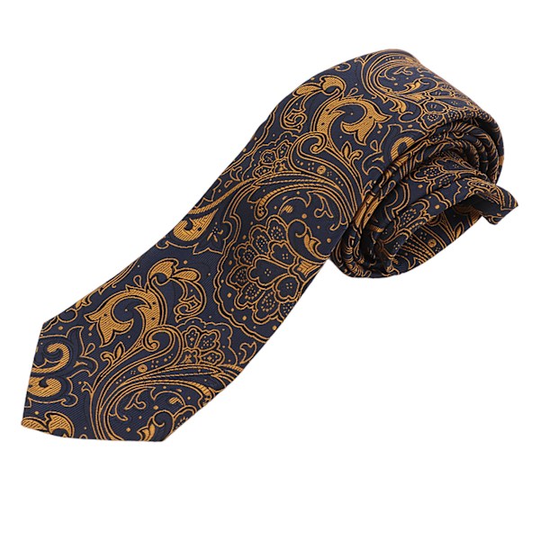 Herreslipssett Klassisk mønster Business Casual Slips Halsslips Bryllupsfest Bursdagsslips Gaveeske Sett