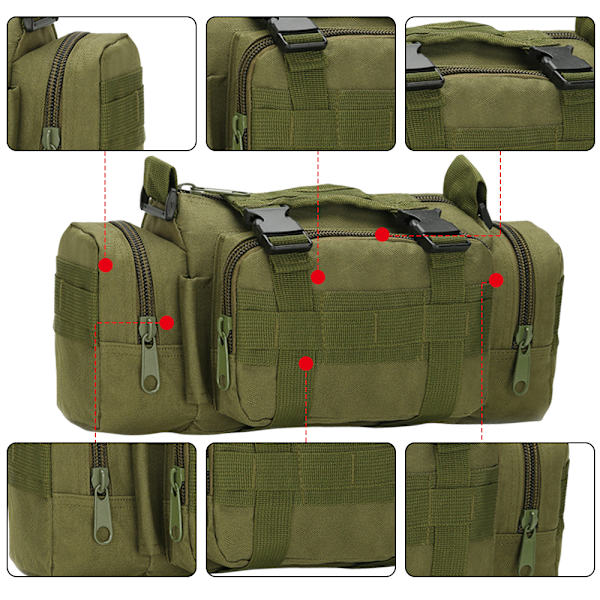 Midjeväska Bältesväska Vattentät Magväska Taktisk Crossbody