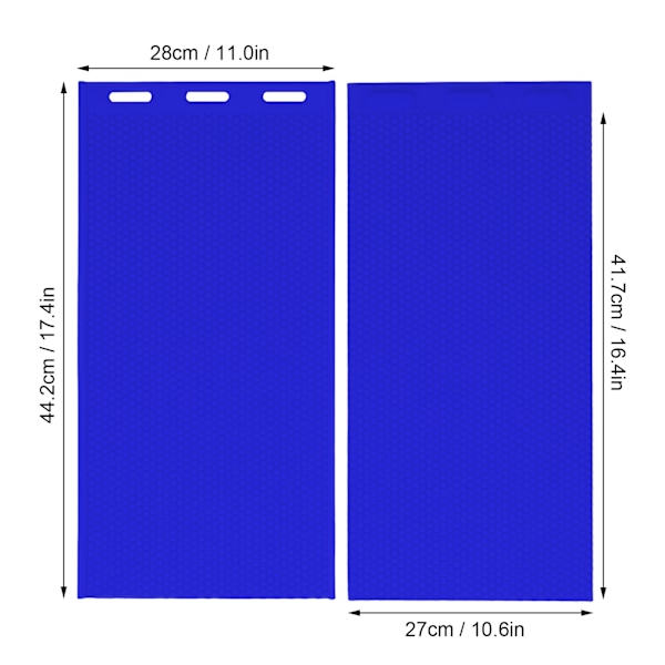 2 kpl 5,4 mm silikoninen mehiläisvahamuotti Mehiläisvahaperustan puristusmuotti Mehiläishoitotarvikkeet 44x28cm Tummansininen