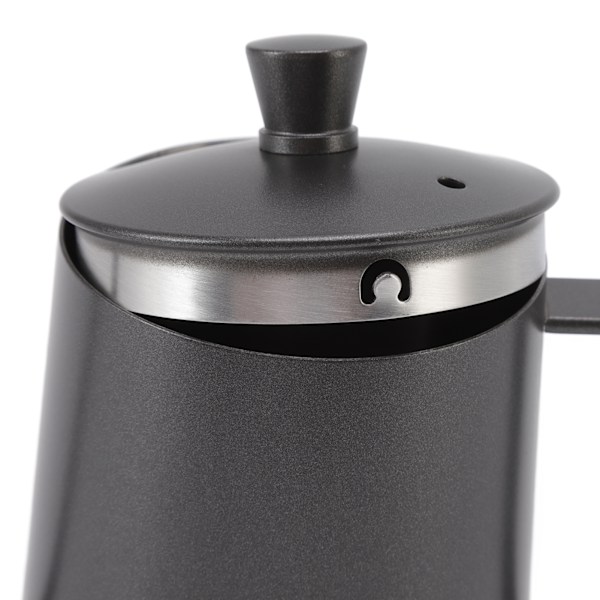 Lång smal kaffekanna svart rostfritt stål rostfri liten häll över vattenkokare med lock för hem 350 ml
