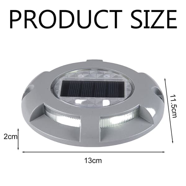 Solcelle Dekkslys 4 Vanntette Aluminium LED, Varm Hvit B9JN1ZPgc
