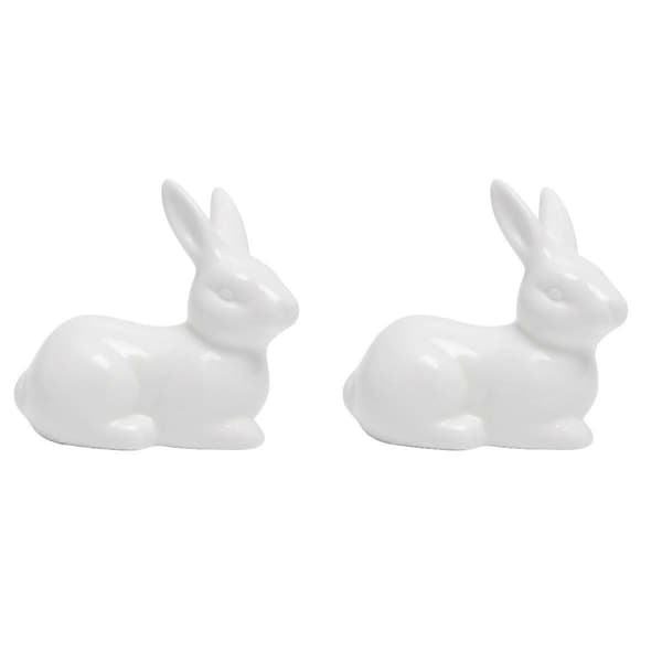 Mini keramisk dyrefigur til hjemmedekorasjon, bordpynt 2 stk