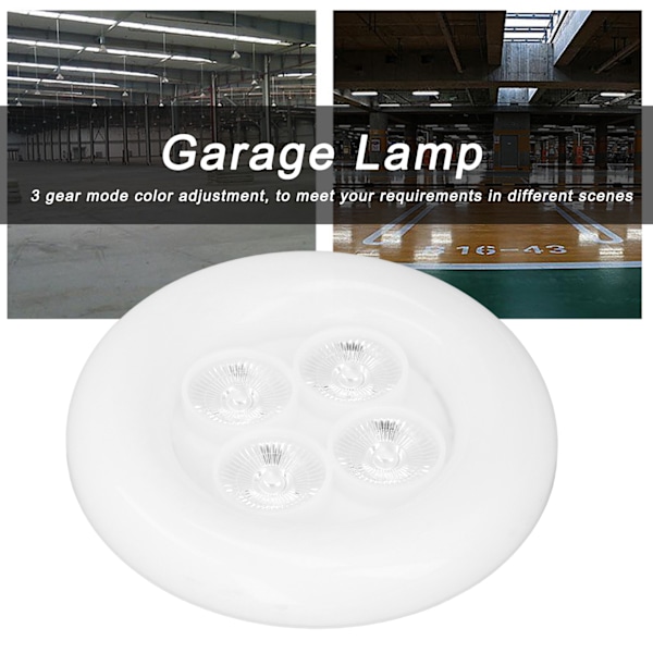 E27 LED-loftslampe 38W Garage-lampe RGB Energibesparende 3-tilstands soveværelseslampe 165V-265V