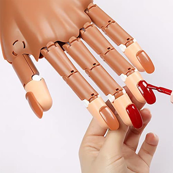 Nagelövningshand för akrylnaglar - Flexibel nagelträning