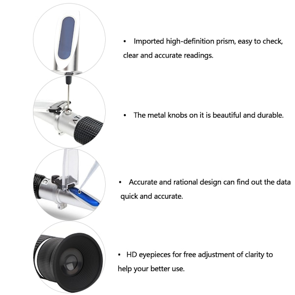 Beer Sugar Content Refractometer Wine Hydrometer Range From 1.000~1.130 WSG