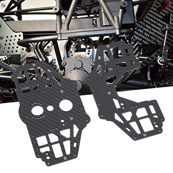 2 st chassi sidoplattor set vänster höger kolfiber svart för Losi LMT 1:8 4WD solid axel RC bil