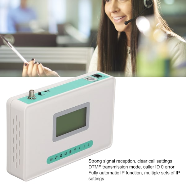 GSM fast trådløs terminal 5V 1A Quad Band stærk modtageevne trådløs terminal opkalder med baggrundsbelyst skærm 100‑240V EU-stik