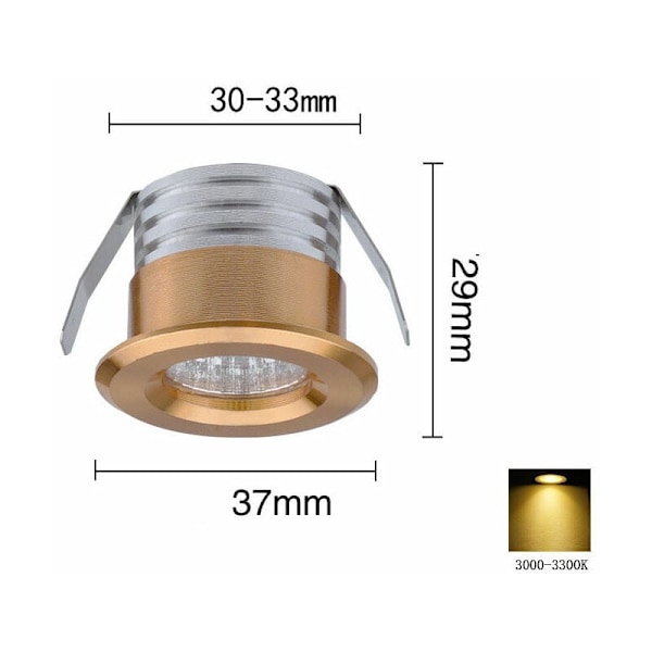 4-tums LED Gimballampor, Frostat Linsskydd, Kopparring med Aluminiumreflektor, Endast för Inomhusbruk