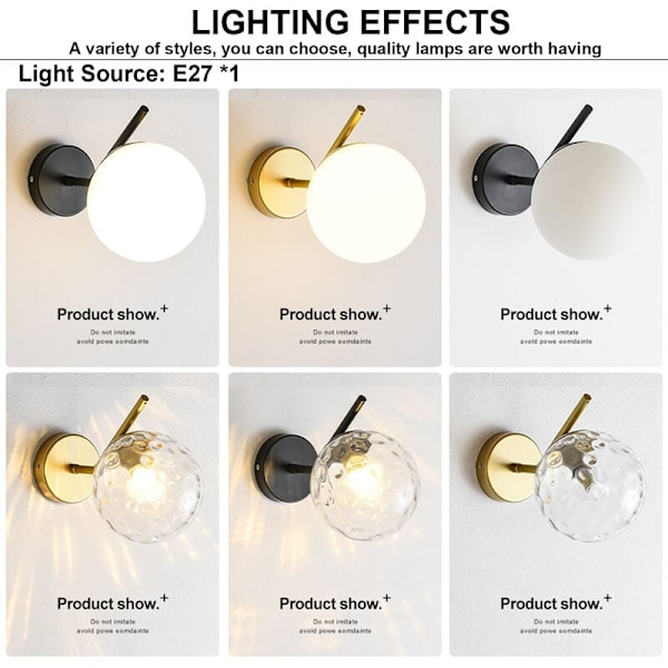 Moderna Element, Elegant Temperament Väggmonterad Lampa med Frostat Glasskärm för Sovrum, Vardagsrum, Matsal, Kontor