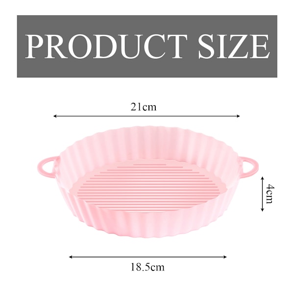 Air Fryer Silikon Pot, Air Fryer Silikon Bakeplate, Air Fryer Plate pink