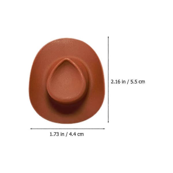 Mini cowboyhatte til festdekoration 60 stk. søde chokoladefarvede hatte