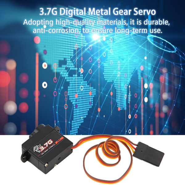 RC Digital Servo Set 3.7G Plastväxel Servo för 1/24 RC Bil Flygplan Fastvingade Helikoptrar