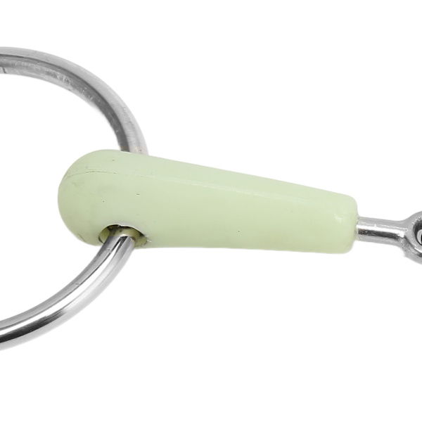 Heste Snaffle Bit Gummibelagt Rustfritt Stål Løs Ring Heste Munnbit for Trening Ridning