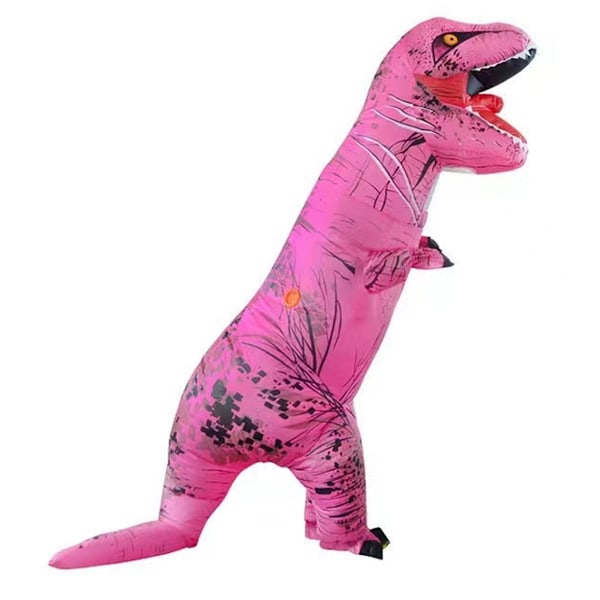 Tyrannosaurus oppustelig kostume Halloween udklædning rollespil realistisk muskel dinosaur oppustelig kostume rose red S