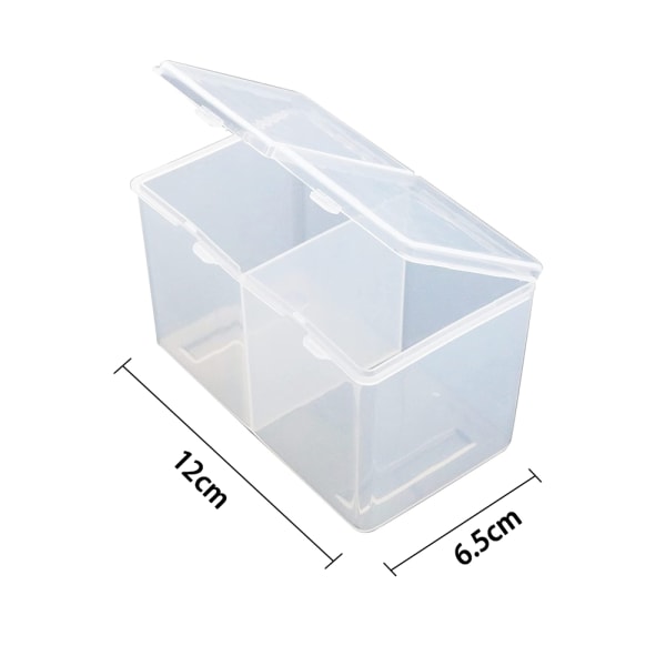 Multifunktions-opbevaringsboks 2-rums bomuldspind af plast