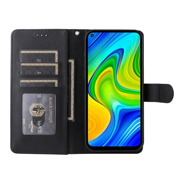 Läderfodral för Xiaomi Redmi Note 9 Black