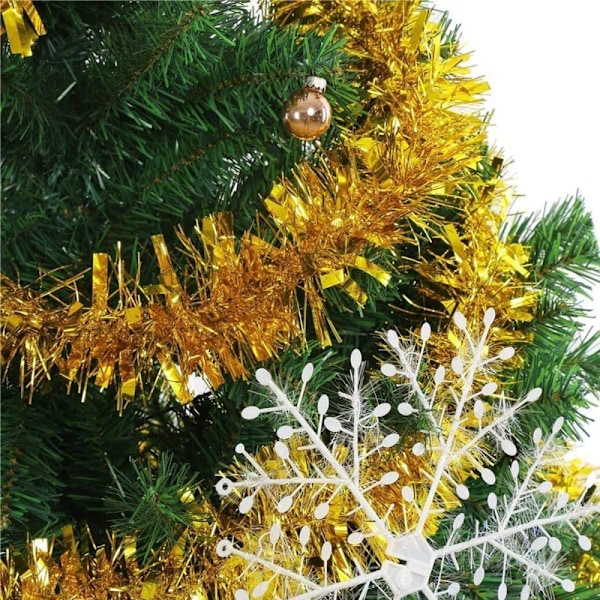 Festlig Girland för Jul, Anpassningsbar Längd Formbar Tråd Reflekterande Material Hängande Dekor, Metallisk Finish Glänsande Ornament för Inomhusbruk