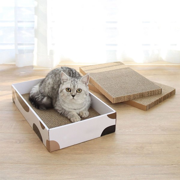Kattklösbräda, katt leksak wellpapp klösbräda, för katter