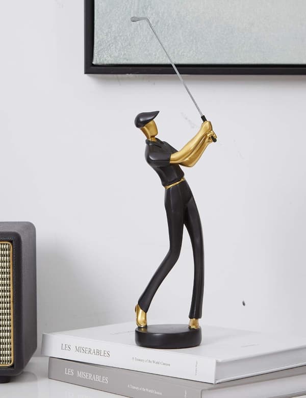 Amoy-Art Golfarstaty Figur Golfskulptur Dekor Modern Inter