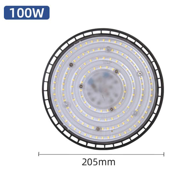 100W UFO LED High Bay Lys 6500K Kald Hvit LED High Bay Butikklys for Butikk Garasje Låve Lager