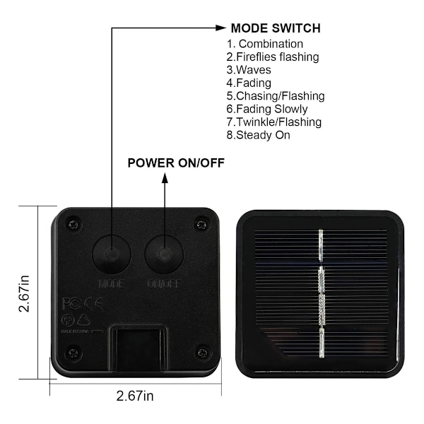 Belysning med Bi-Dekor, Simulerade Honungsbin Dekor för Trädgård, Vattentäta Solcellsslingor för Utomhusbruk, Perfekt Presentidé, Batteridriven Bislinga