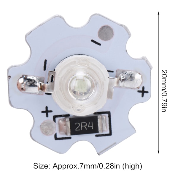 25 stk. 5V LED-chips 200LM 3W LED-pæreperler med høj effekt til DIY-belysningsarmaturer Grønt lys 520-525NM