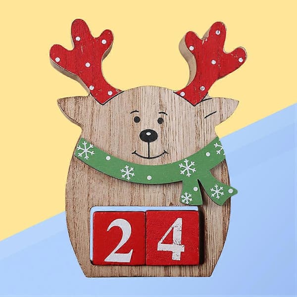 Julekalender i tre til hjemmedekorasjon, hjorteformet
