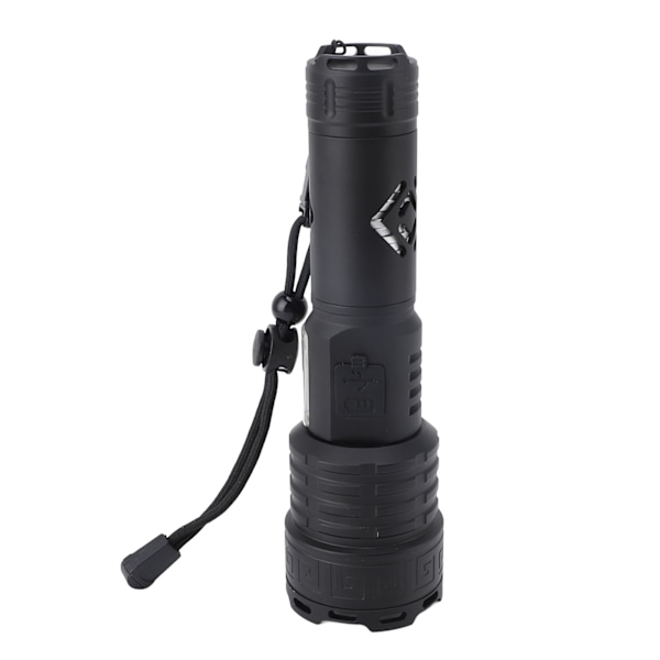 Uppladdningsbar ficklampa 40000LM Hög Ljusstyrka 3000M Räckvidd Zoombar Super Stark Ficklampa Power Bank för Nödsituationer Camping