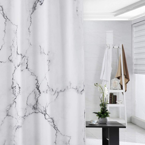 Duschdraperi i marmor, anti-mögel, antibakteriell, vattentät
