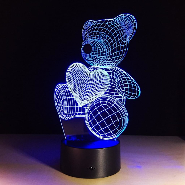 3D Illusion Lamps LED Touch Switch Nattlampa För Heminredning