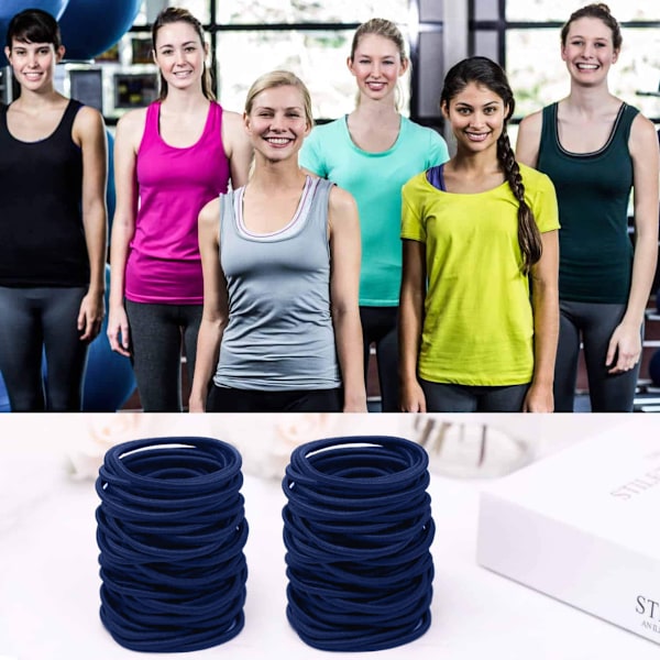 100 stycken hårsnoddar flickor, elastiska hårband för kvinnor