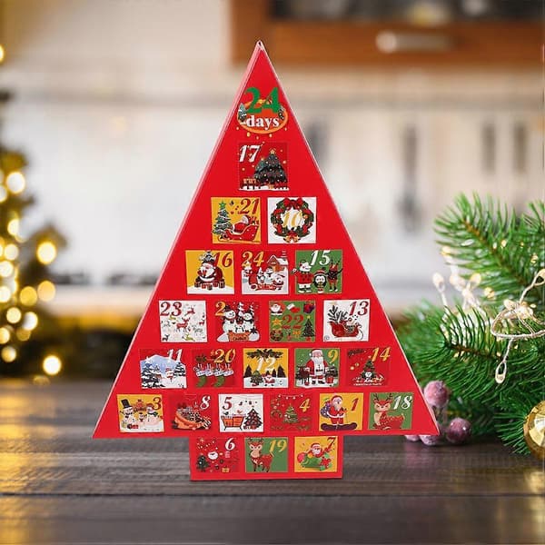 Adventskalender i papper för julfest, 2-pack